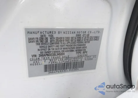 2025 Nissan Kicks Sr Intelligent Awd из США, поврежденный, VIN 3N8AP6DD3SL345324